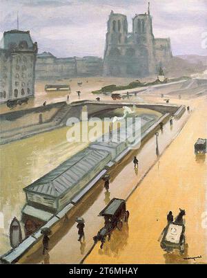 Regentag. Notre Dame de Paris 1910 von Albert Marquet Stockfoto