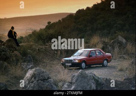 1982 Mercedes-Benz 190E in Spanien Stockfoto