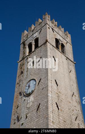 Glockenturm, Hauptplatz, Motovun, Zentral-Istrien, Kroatien Stockfoto