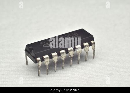 Integrierte Schaltung. Chip. ic. Elektronische Bauteile Stockfoto