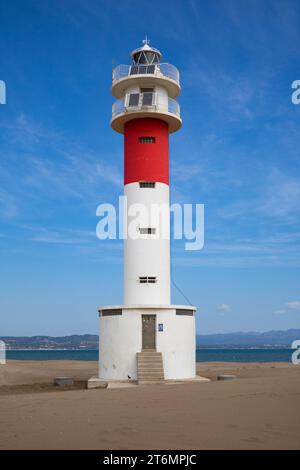 Leuchtturm Far del Fangar, Katalonien, Spanien Stockfoto