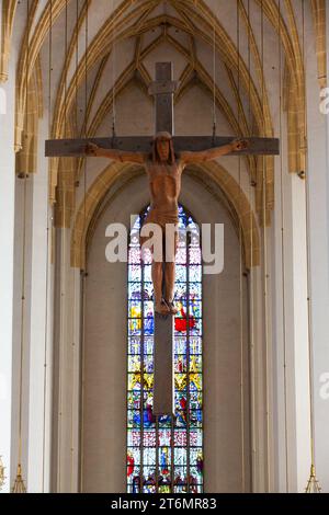 Kreuzigung, Kreuz, Frauenkirche, Altstadt, München, Bayern, Deutschland Stockfoto