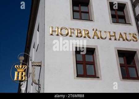 Schild, Hofbrauhaus, Altstadt, München, Bayern, Deutschland Stockfoto