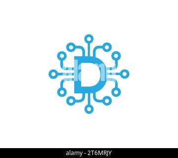 D Daten Logo Design Vektor Stock Vektor