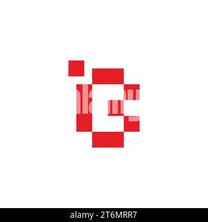 Buchstabe bc Punkte Pixel einfacher Logovektor Stock Vektor