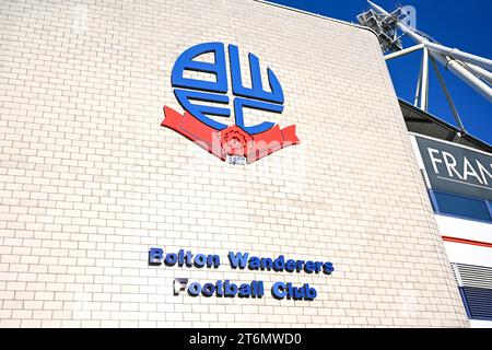 11. November 2023; Toughsheet Community Stadium, Bolton, Greater Manchester, England; League One Football, Bolton Wanderers gegen Blackpool; Bolton Wanderers Stadium Stockfoto