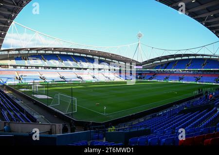 11. November 2023; Toughsheet Community Stadium, Bolton, Greater Manchester, England; League One Football, Bolton Wanderers gegen Blackpool; Bolton Wanderers Stadium Stockfoto