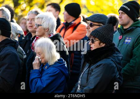 Edinburgh, Großbritannien. November 2023. Szenen im Garten der Erinnerung in Edinburgh während des Waffenstillstands. Kredit: Euan Cherry Kredit: Euan Cherry/Alamy Live News Stockfoto