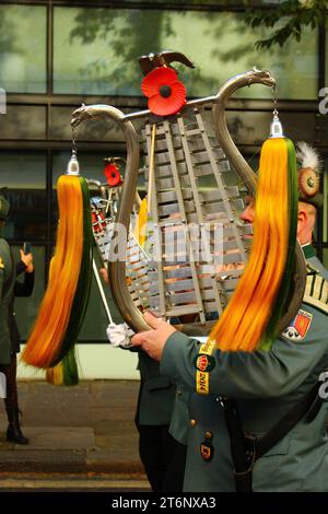 London, Großbritannien. November 2023. Die diesjährige Lord Mayor's Show für den neuen Lord Mayor, Michael Mainelli, zeigte über 7.000 Menschen, darunter zahlreiche Wagen der Armee als Teil der drei Meilen langen Parade. Quelle: Aldercy Carling/Alamy Live News Stockfoto