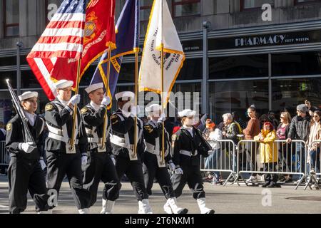 11. November 2023 Veterans Day Parade auf der Fifth Avenue in New York City, USA Stockfoto