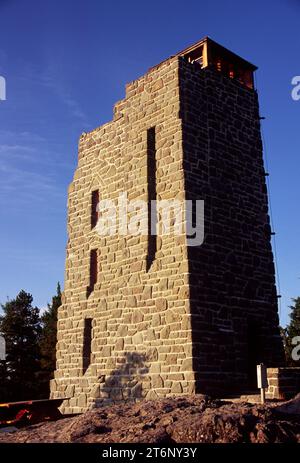 MT Constitution Steinturm (Civilian Conservation Corps-CCC), Moran State Park, Orcas Island, Washington Stockfoto