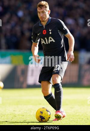 Wolverhampton, England, 11. November 2023. Dejan Kulusevski von Tottenham während des Premier League-Spiels in Molineux, Wolverhampton. Der Bildnachweis sollte lauten: Andrew Yates / Sportimage Stockfoto