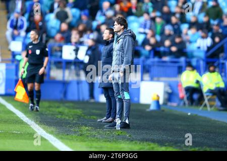 Hillsborough Stadium, Sheffield, England - 11. November 2023 Danny Rohl Manager von Sheffield Mittwoch - während des Spiels Sheffield Wednesday gegen Millwall, EFL Championship, 2023/24, Hillsborough Stadium, Sheffield, England - 11. November 2023 Credit: Arthur Haigh/WhiteRosePhotos/Alamy Live News Stockfoto