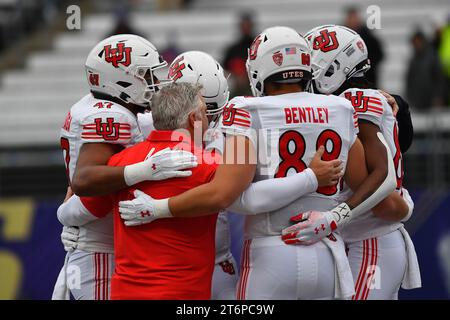 11. November 2023 Utah Utes Cornerback Zemaiah Vaughn (5) zeigt die