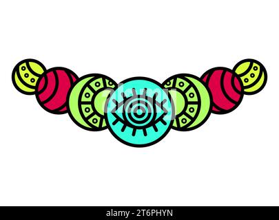 Ethnische Dekoration. Bälle mit abstraktem Muster. Vektorabbildung Stock Vektor