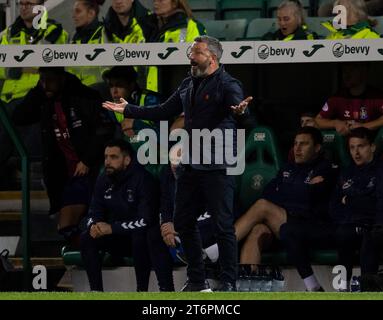 Scottish Premiership - Hibernian FC gegen Kilmarnock FC 11/11/2023 Kilmarnock-Manager Derek McInnes, als Hibernian Kilmarnock in der Scottish Premiership im Easter Road Stadium, Edinburgh, UK Credit: Ian Jacobs Stockfoto