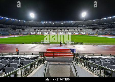 Koning Boudewijnstadion vor einem Fußballspiel zwischen RSCA Futures und KMSK Deinze am 12 . Spieltag der Challenger Pro League 2023-2024 am Samstag, den 11 . November 2023 in Brüssel , Belgien . FOTO SPORTPIX | Stijn Audooren Stockfoto