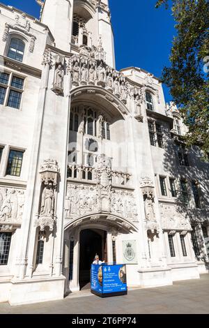 Gebäude des britischen Obersten Gerichtshofs am Parliament Square, Westminster, London, UK, 2023 Stockfoto