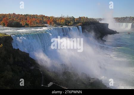 American Falls Und Bridal Veil Falls Im Herbst Stockfoto