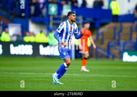 Hillsborough Stadium, Sheffield, England - 11. November 2023 Ashley Fletcher (27) von Sheffield Mittwoch - während des Spiels Sheffield Wednesday gegen Millwall, EFL Championship, 2023/24, Hillsborough Stadium, Sheffield, England - 11. November 2023 Credit: Arthur Haigh/WhiteRosePhotos/Alamy Live News Stockfoto