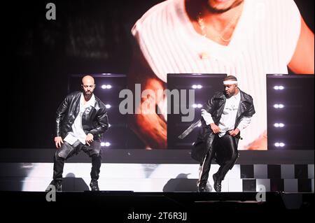 11. November 2023, Sheffield, South Yorkshire, USA: JLS, Performing at Sheffield Utilita Arena, Sheffield, UK, 11.11.2023 (Credit Image: © Robin Burns/ZUMA Press Wire) NUR REDAKTIONELLE VERWENDUNG! Nicht für kommerzielle ZWECKE! Stockfoto