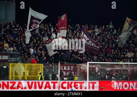 Anhänger des FC Turin Monza, Italien. November 2023. , Während des AC Monza gegen Torino FC, Serie A, im U-Power Stadium. Quelle: Alessio Morgese/Alessio Morgese/Emage/Alamy Live News Stockfoto