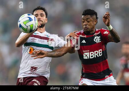 11. November 2023, Rio de Janeiro, Brasilien: BRUNO HENRIQUE von Flamengo während des Spiels zwischen Flamengo und Fluminense im Rahmen der Brasileirao Serie A 2023 im Maracana Stadium am 11. November 2023 in Rio de Janeiro, Brasilien. (Kreditbild: © Ruano Carneiro/ZUMA Press Wire) NUR REDAKTIONELLE VERWENDUNG! Nicht für kommerzielle ZWECKE! Stockfoto