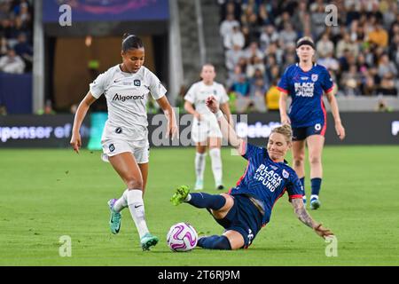 11. November 2023: Margaret Purce (23) greift im Snapdragon Stadium in San Diego an. Justin Fein/CSM Stockfoto