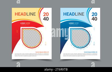 Cover Für Unternehmensbücher, Broschüren, Flyer, Broschüren, Broschüren, Zeitschriften, Poster, Jahresberichte, Portfolios, Banner und Website-Designvorlage. Stock Vektor