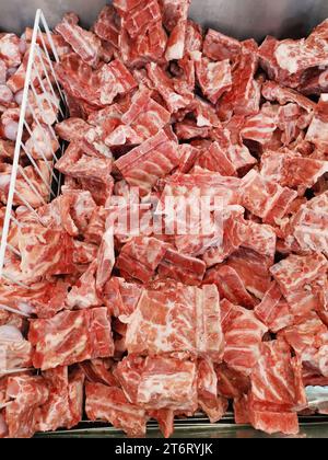 Frische Schweinerippchen Stockfoto