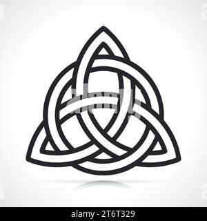 Abbildung des irischen Triquetra keltischen Symbols Stock Vektor