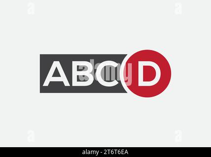 ABCD Initial Letter Logokombination mit kreativer moderner Business Typografie Vektorvorlage. Stock Vektor