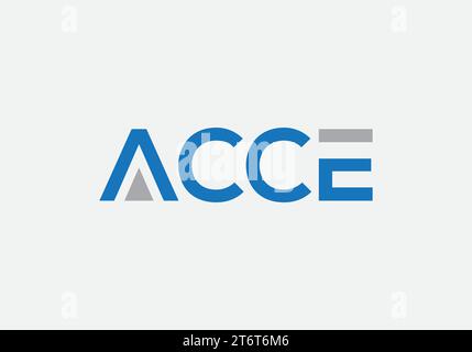 ACCE Letter Logo Design Vektorvorlage. Abstrakter Buchstabe ACC Linked Logo Stock Vektor