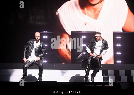 JLS, Auftritt in der Sheffield Utilita Arena, Sheffield, Großbritannien, 11.11.2023 Stockfoto