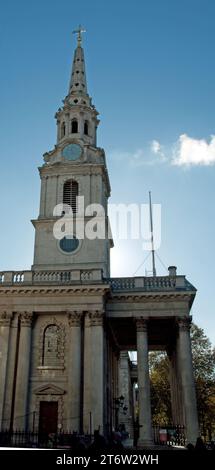 Spire, St Martin-in-the-Fields, Covent Garden, London, Großbritannien; Church; Religion; Anglicanism; St Martin-in-the-Fields ist eine Church of England Stockfoto