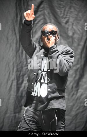 11. November 2023, Sheffield, South Yorkshire, USA: Tinchy Stryder, Auftritt in der Sheffield Utilita Arena, Sheffield, UK, 11.11.2023 (Bild: © Robin Burns/ZUMA Press Wire) NUR REDAKTIONELLE VERWENDUNG! Nicht für kommerzielle ZWECKE! Stockfoto