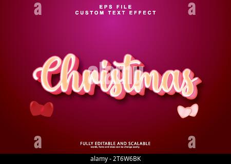 3D-bearbeitbarer Premium-Texteffekt Stock Vektor