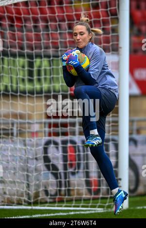 Onton, England am 12. November 2023. London, Großbritannien. November 2023. Tottenham Hotspur Women wärmten beim FA Women's Super League Spiel zwischen Spurs Women und Liverpool Women am 12. November 2023 auf der Brisbane Road in London auf. Foto von Phil Hutchinson. Nur redaktionelle Verwendung, Lizenz für kommerzielle Nutzung erforderlich. Keine Verwendung bei Wetten, Spielen oder Publikationen eines einzelnen Clubs/einer Liga/eines Spielers. Quelle: UK Sports Pics Ltd/Alamy Live News Stockfoto