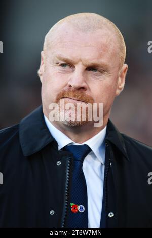 LONDON, UK - 11. November 2023: Everton-Manager Sean Dyche während des Premier League-Spiels zwischen Crystal Palace F.C. und Everton F.C. im Selhurst Park Stockfoto