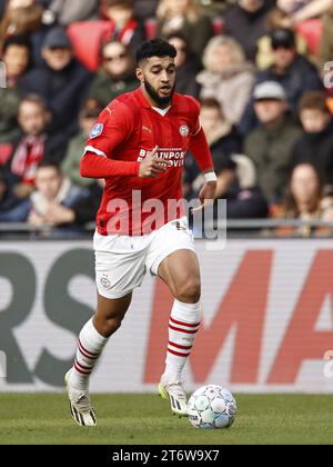 EINDHOVEN: Ismael Saibari vom PSV Eindhoven während des niederländischen Eredivisie-Spiels zwischen PSV Eindhoven und PEC Zwolle im Phillips-Stadion am 12. November 2023 in Eindhoven, Niederlande. ANP MAURICE VAN STEEN Stockfoto