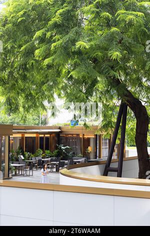 Restaurant auf dem Gelände des Murray Hotel, Admiralität, Hong Kong Island, Hong Kong Stockfoto