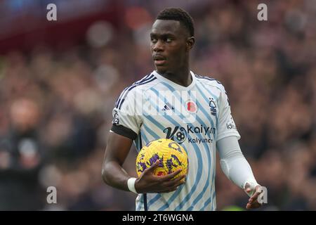 Moussa Niakhaté #19 von Nottingham Forest während des Premier League Spiels West Ham United vs Nottingham Forest im London Stadium, London, Vereinigtes Königreich, 12. November 2023 (Foto: Mark Cosgrove/News Images) in London, Vereinigtes Königreich am 11.12.2023. (Foto: Mark Cosgrove/News Images/SIPA USA) Stockfoto