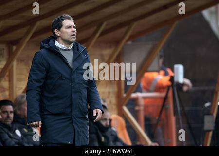 VOLENDAM - Sparta Rotterdam Trainer Jeroen Rijsdijk während des niederländischen Eredivisie-Spiels zwischen dem FC Volendam und Sparta Rotterdam im Kras-Stadion am 12. November 2023 in Volendam, Niederlande. ANP JEROEN PUTMANS Stockfoto