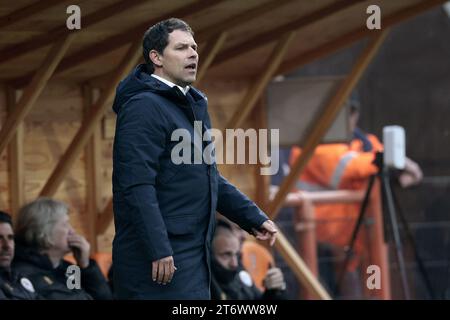 VOLENDAM - Sparta Rotterdam Trainer Jeroen Rijsdijk während des niederländischen Eredivisie-Spiels zwischen dem FC Volendam und Sparta Rotterdam im Kras-Stadion am 12. November 2023 in Volendam, Niederlande. ANP JEROEN PUTMANS Stockfoto