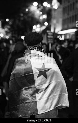 Palastinische Proteste am Trafalgar Square, London, England, Großbritannien. Stockfoto