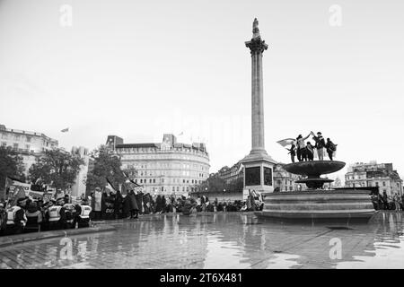 Palastinische Proteste am Trafalgar Square, London, England, Großbritannien. Stockfoto