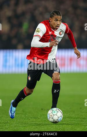 ROTTERDAM, NIEDERLANDE - 12. NOVEMBER: Calvin Stengs aus Feyenoord während des niederländischen Eredivisie-Spiels zwischen Feyenoord und AZ im Stadion Feyenoord am 12. November 2023 in Rotterdam, Niederlande. (Foto: Peter Lous/Orange Pictures) Stockfoto