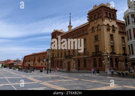 Bischofspalast, Plaza de Regla, Léon, Kastilien & Leon, Nordwesten Spaniens, Europa, Stockfoto