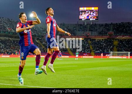 Während des Spiels La Liga EA Sports zwischen dem FC Barcelona und Deportivo spielte Alaves am 12. November 2023 im Stadion Lluis Companys in Barcelona. (Foto: Bagu Blanco / PRESSINPHOTO) Stockfoto