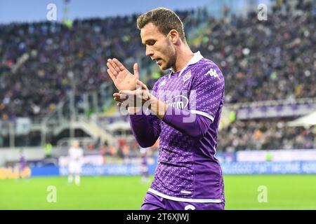 Fiorentinas Arthur während des ACF Fiorentina gegen Bologna FC, italienischer Fußball Serie A Spiel in Florenz, Italien, 12. November 2023 Stockfoto